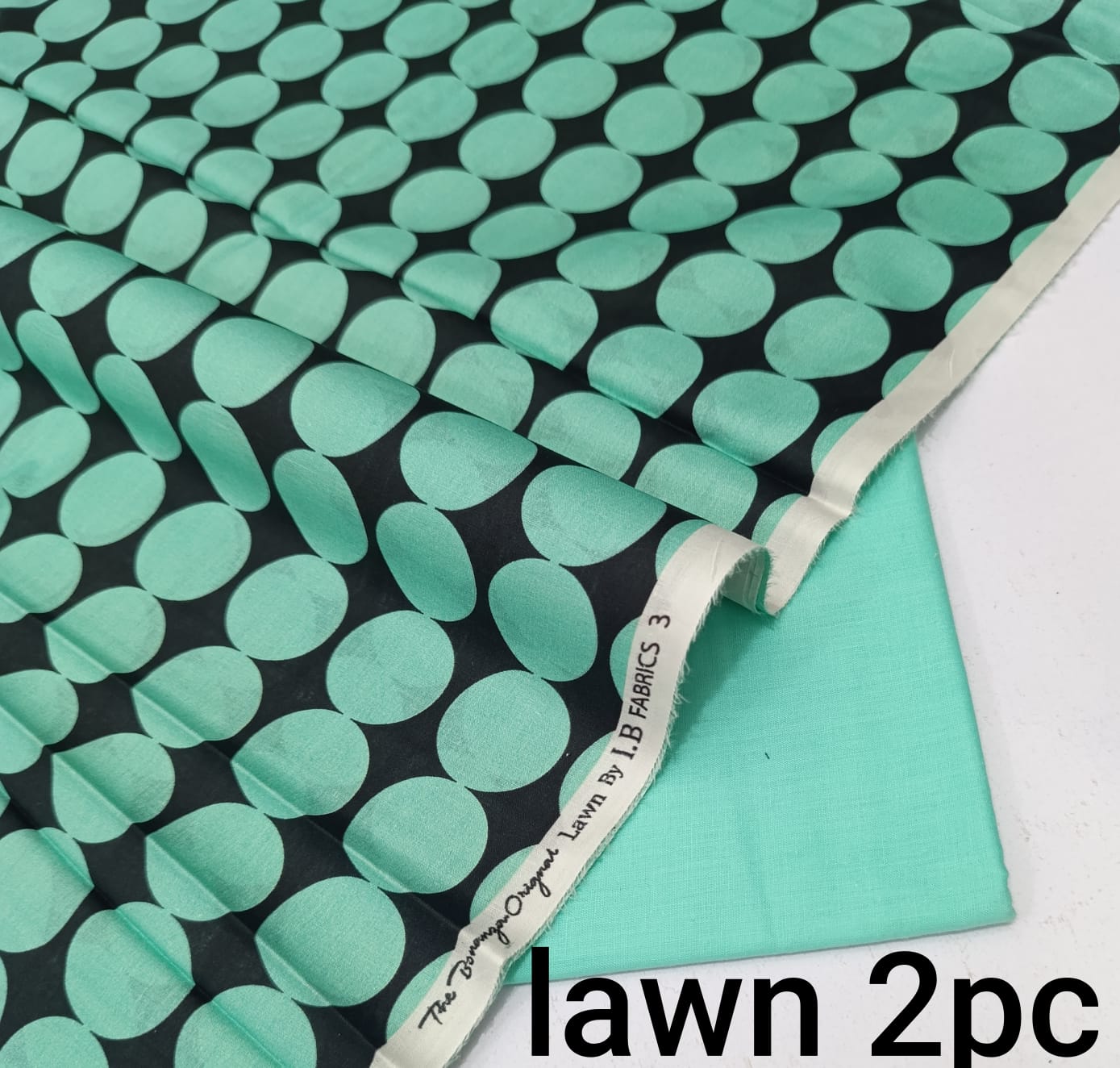 Bonanza 2pc Lawn Summer Collection - Aqua Polka