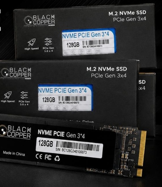 Black Copper 128gb Nvme M.2 SSD Pcie GEN3X4