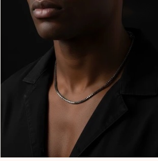 Mens Neck Chain (Silver) 1