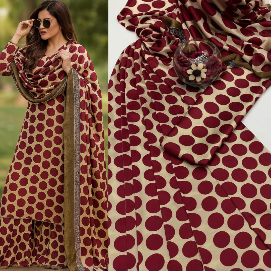 Shamooz Silk Digital Printed 3pc - Design 29