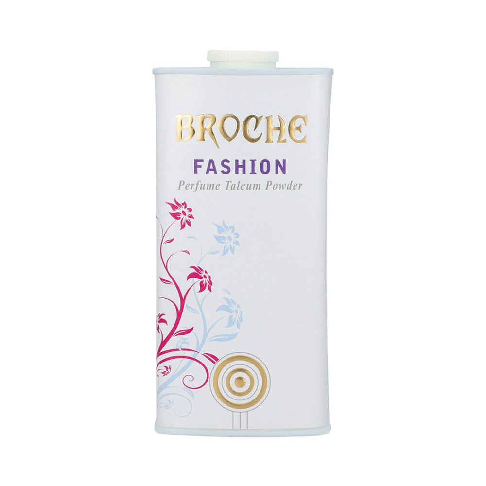 Broche Fasihion Perfume Talcum Powder White