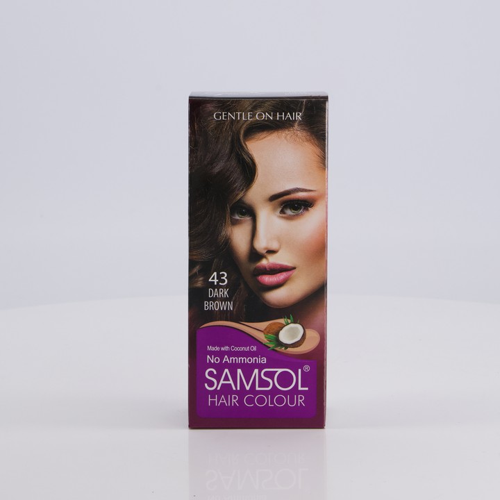 Samsol Hair Colour 43 Dark Brown 23ml Small