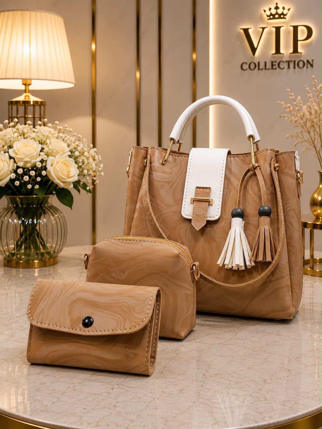3 Pcs Shoulder Bag Set for Girls - DESIGN 05