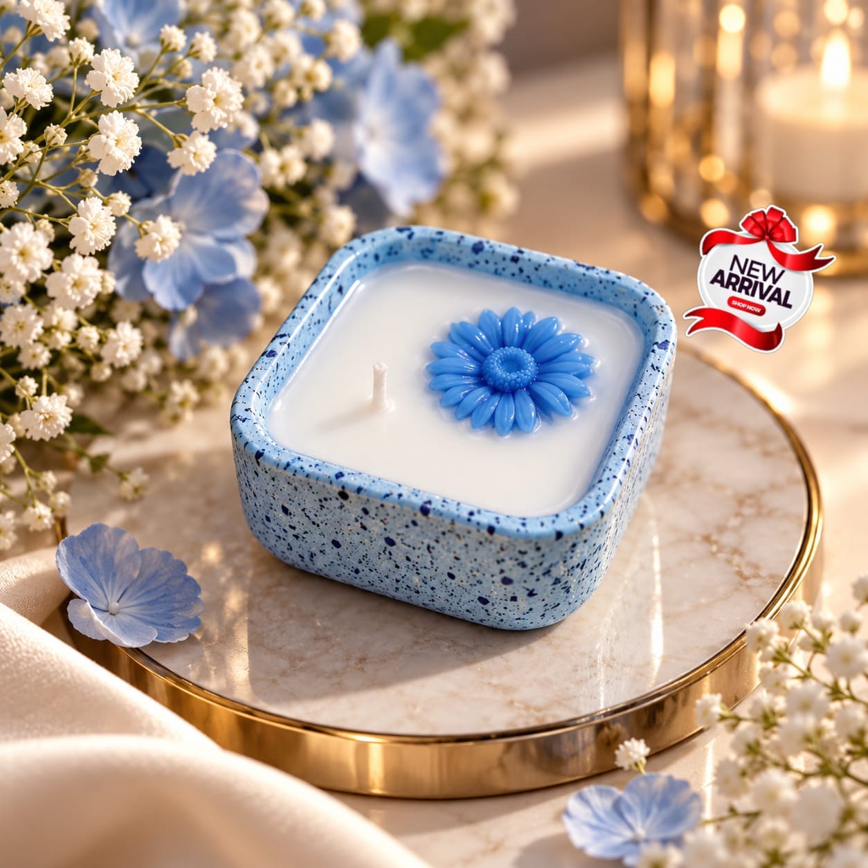 Decorative Square 4pcs Scented Candle Set