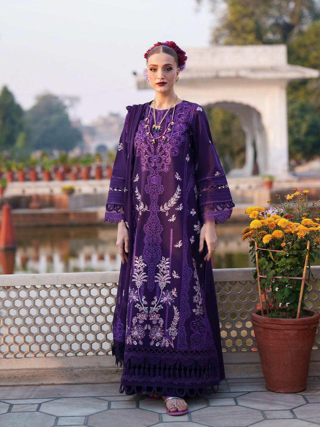 Laam Dhanak Winter 2pc Code Al-1203 - Heavy Embroidered - Design 1