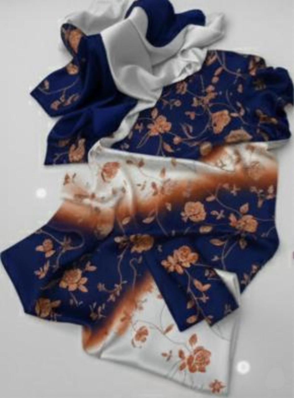 Digital Printed Shamoz Silk 3pc Suit - DESIGN 24