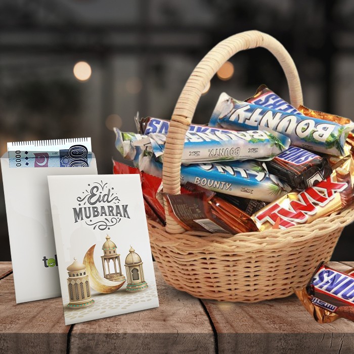 Mix Chocolate Basket & Eidi Wallet