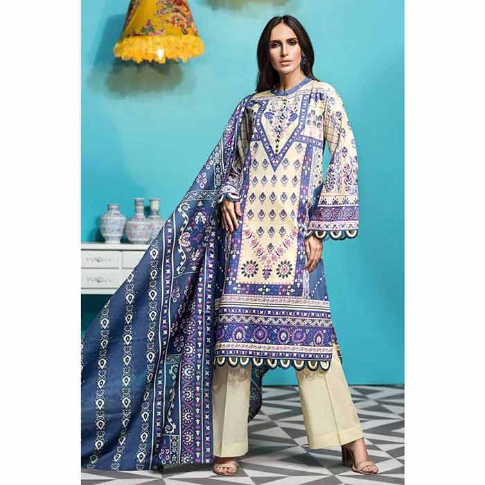 3 PC Printed Lawn Suit