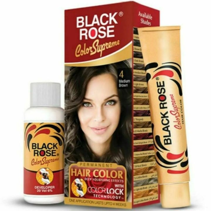 Black Rose Hair Colour Medium Brown 4