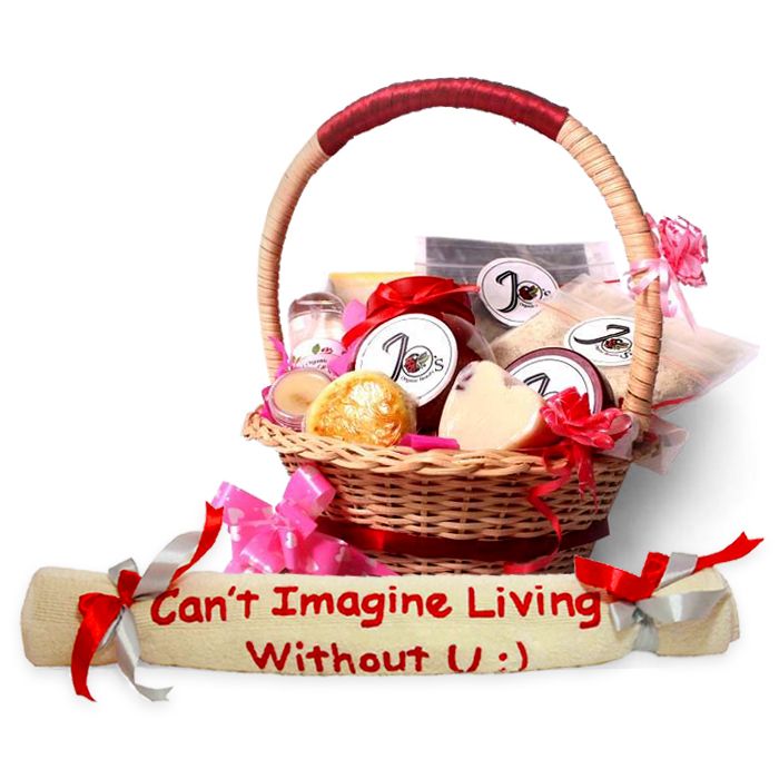 Organic Gift Basket with Bath Towel