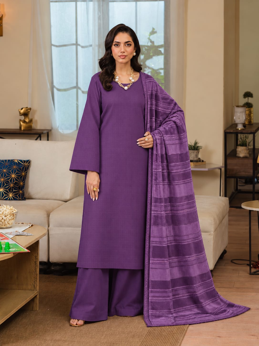 Bareeze Dhanak Marina 3PC Suit - DESIGN 05