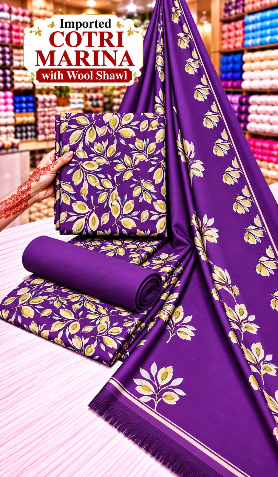 Cotri Marina Printed 3PC Suit - DESIGN 15