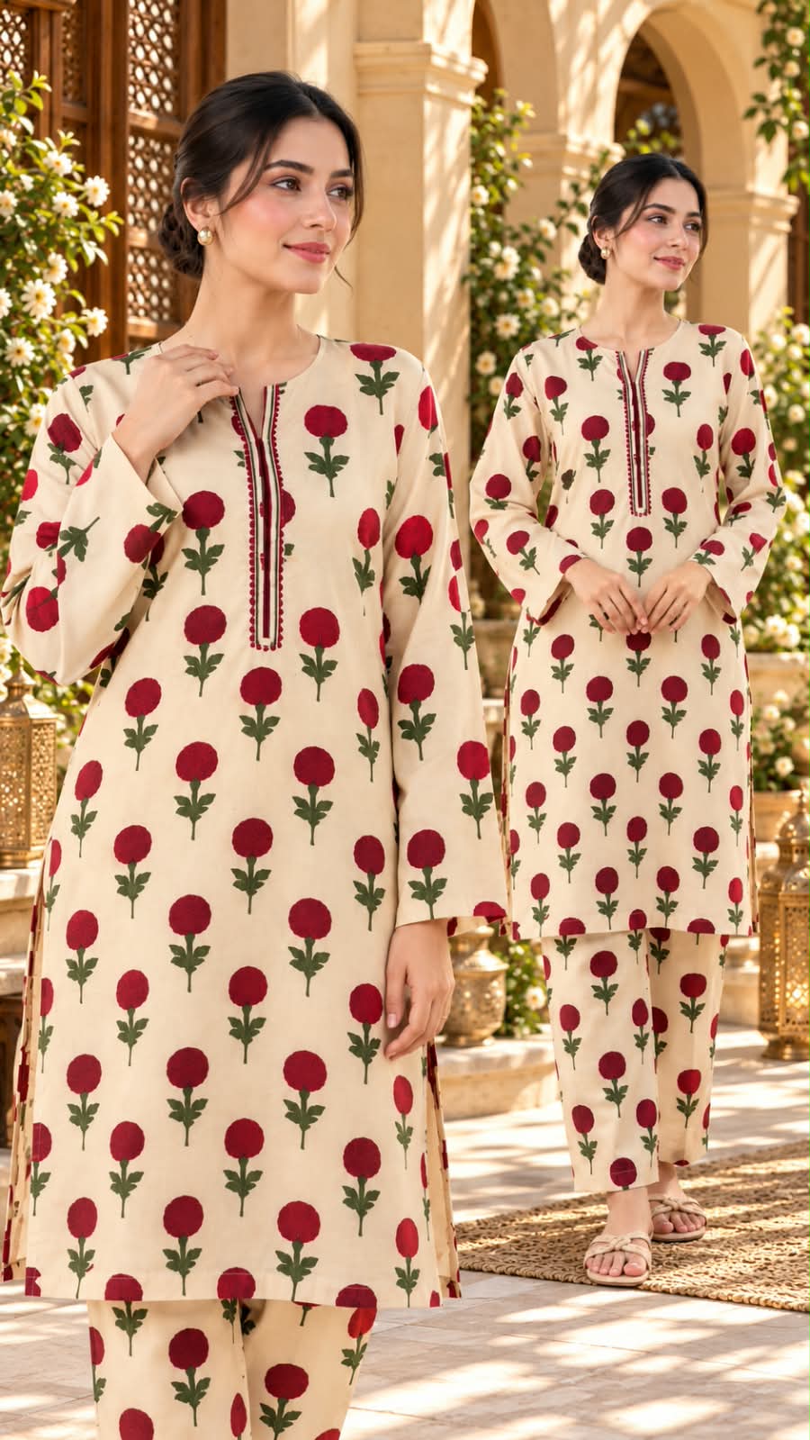 Printed Khaddar 2pc - DESIGN 17
