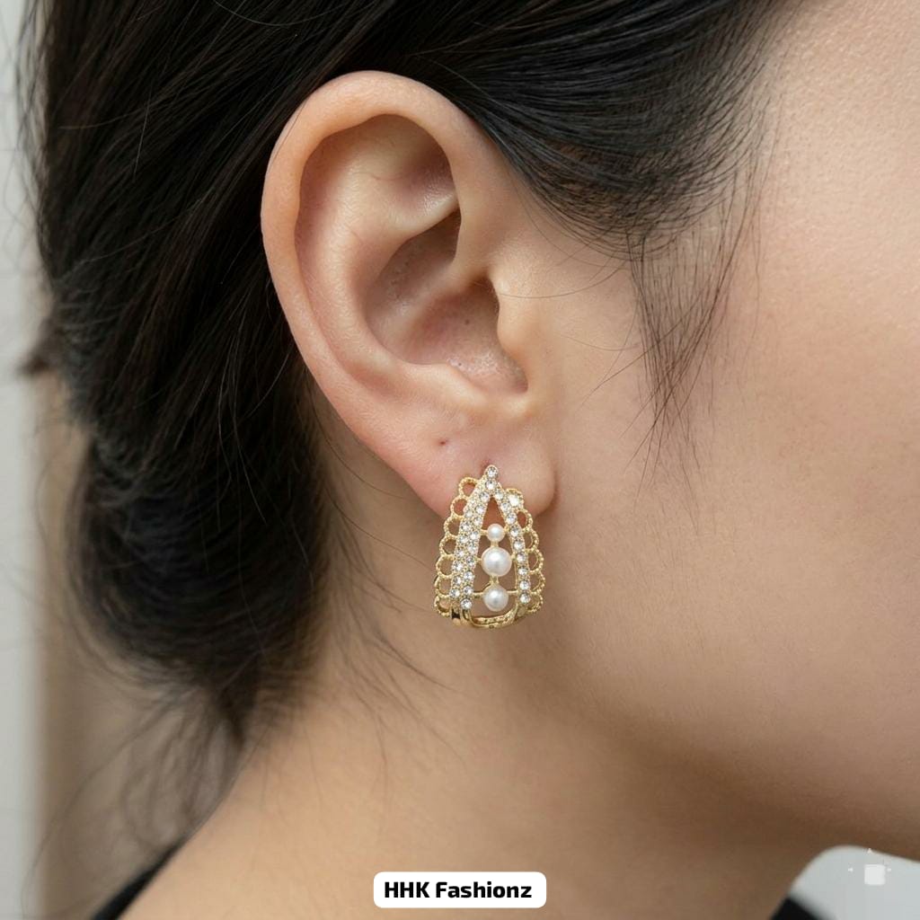Golden Fancy Earrings - DESIGN 11