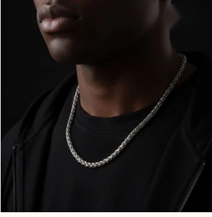 Mens Neck Chain (Silver) 2