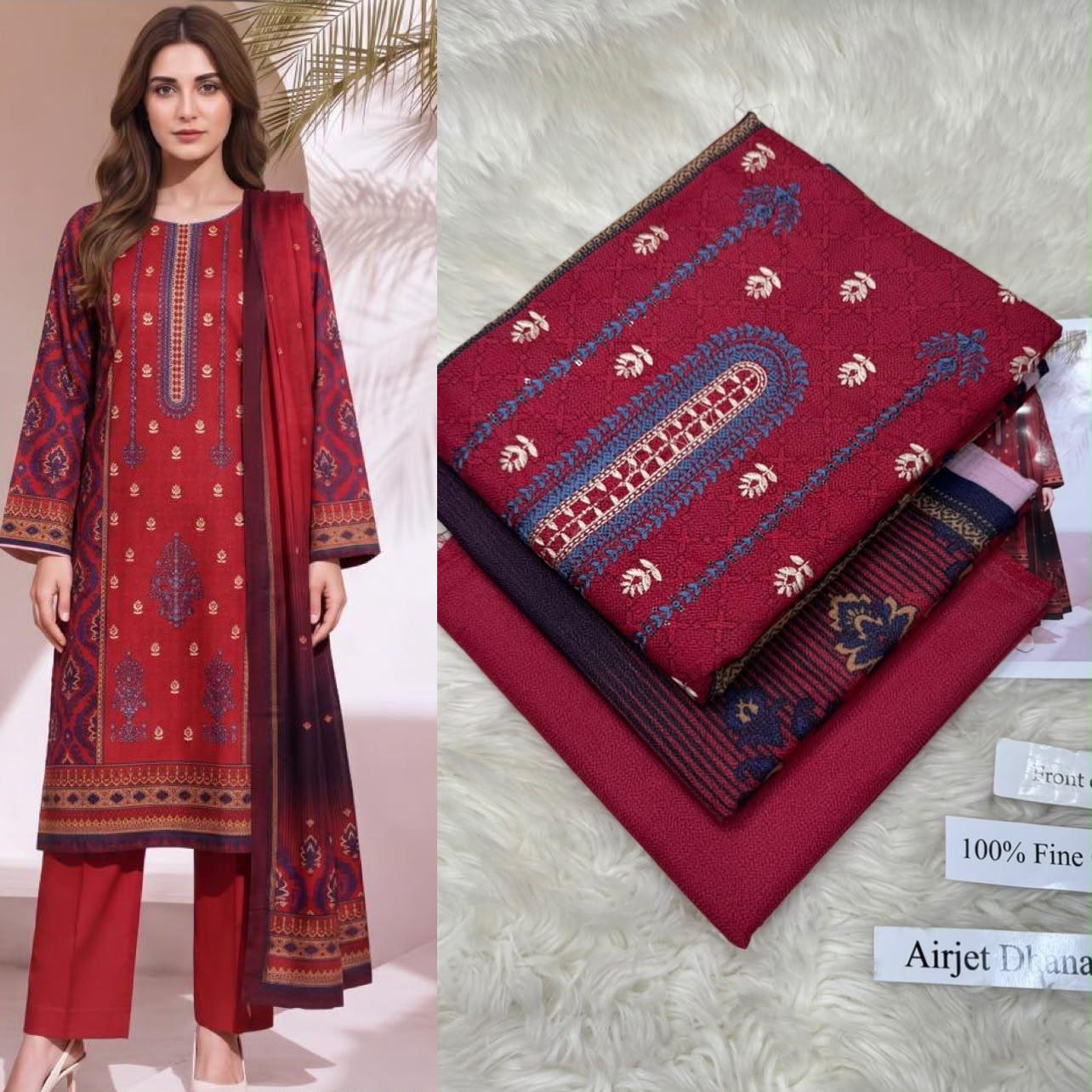 Airjet Dhanak with Dhanak Dupatta Sequence Embroidered - DESIGN 04