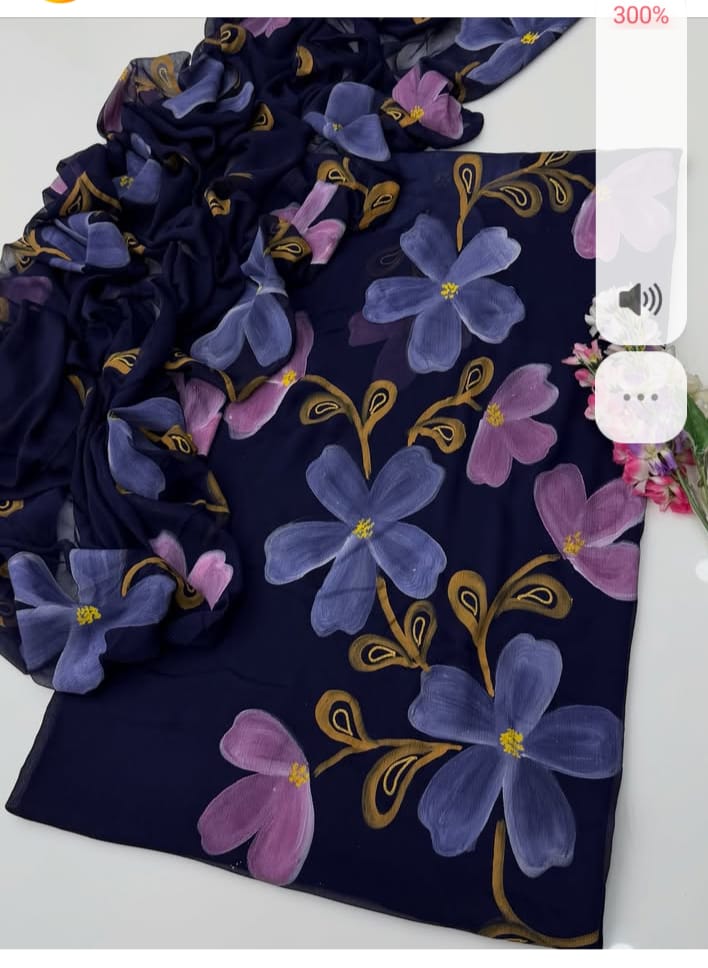 Digital Printed Shamoz Silk 3pc Suit - DESIGN 25