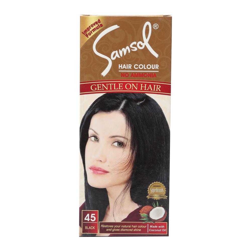 Samsol Hair Colour 45 Black 50ml Large