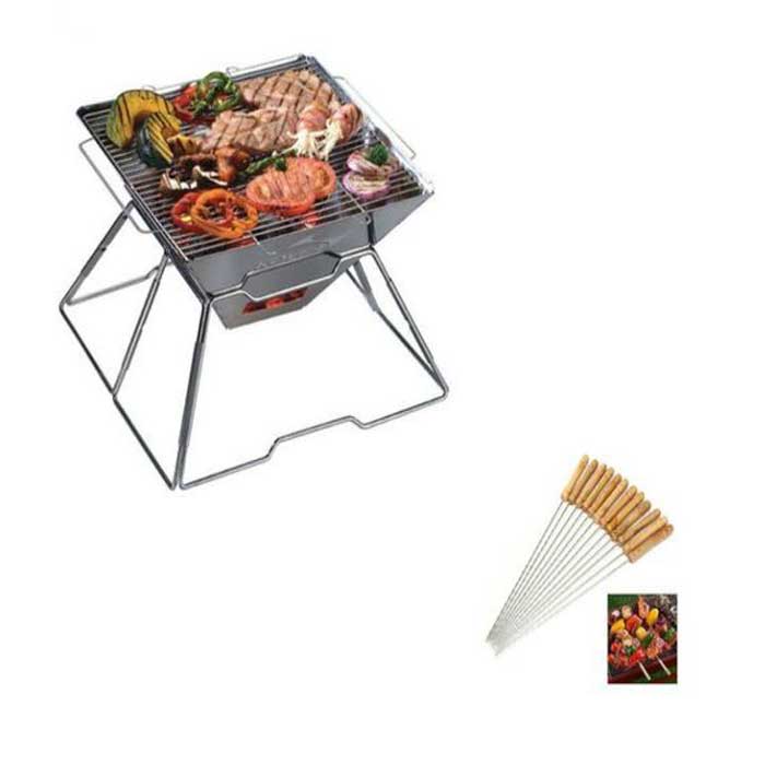BBQ Grill With Sticks - Multicolor