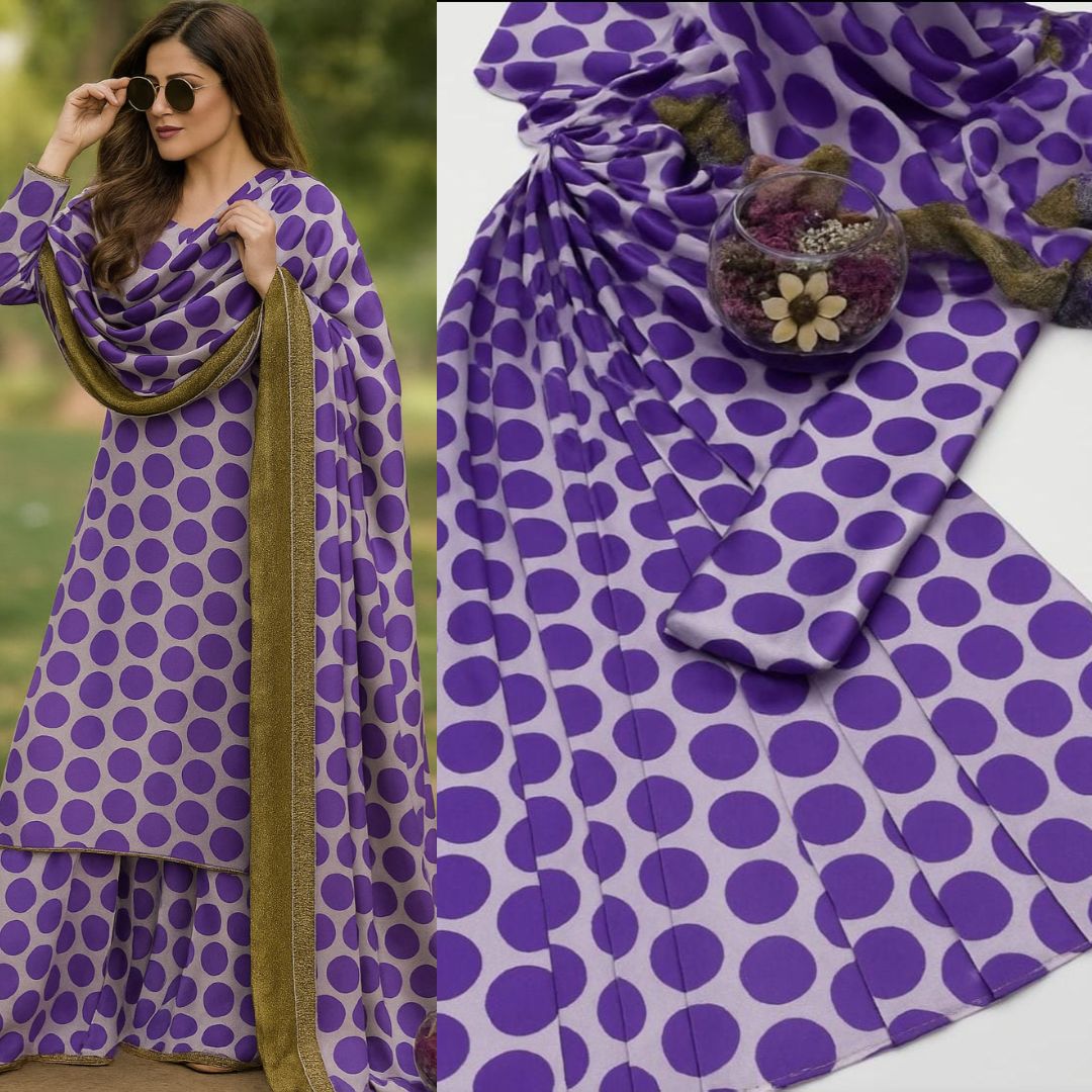Shamooz Silk Digital Printed 3pc - Design 31