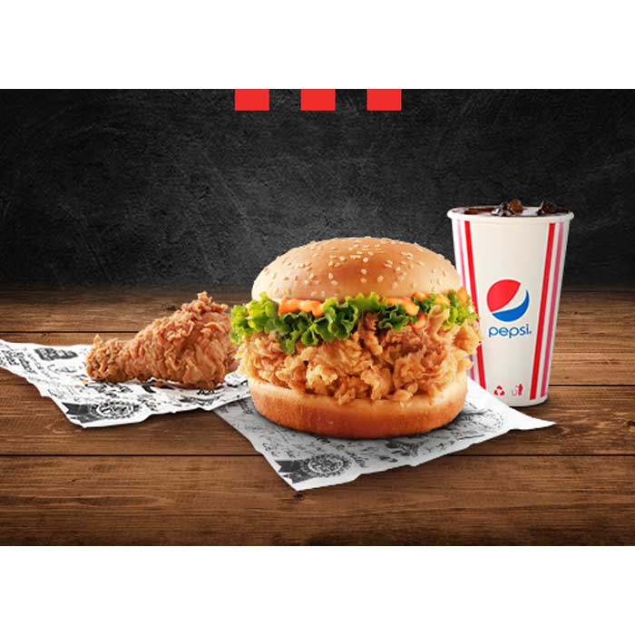 KFC Krunch Chicken Combo For 3 Persons