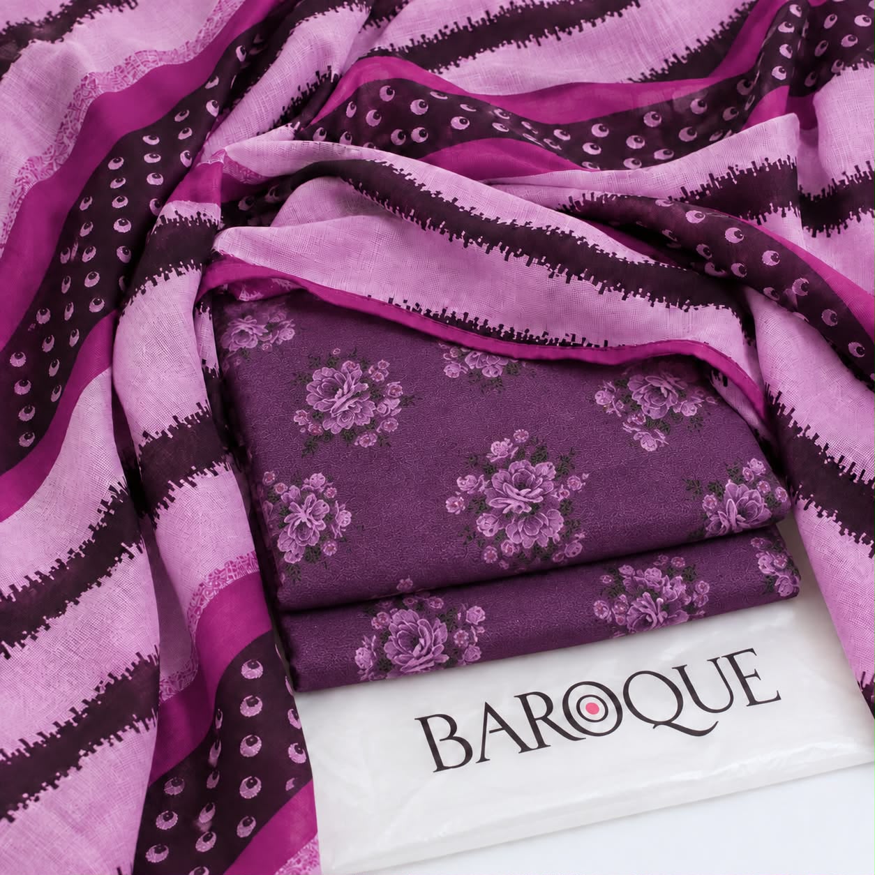 Barouqe 2799 Print Dhanak 3pc - DESIGN 06