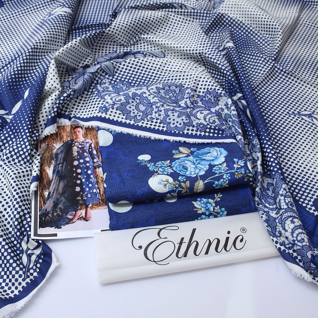 Ethnic Khaddar Printed 3PC Suit - DESIGN 04