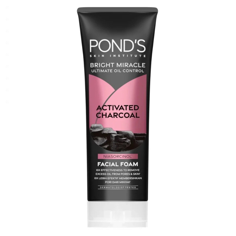 Ponds Face Wash Bright Miracle Ultimate Oil Control Facial Foam Black 100g Large